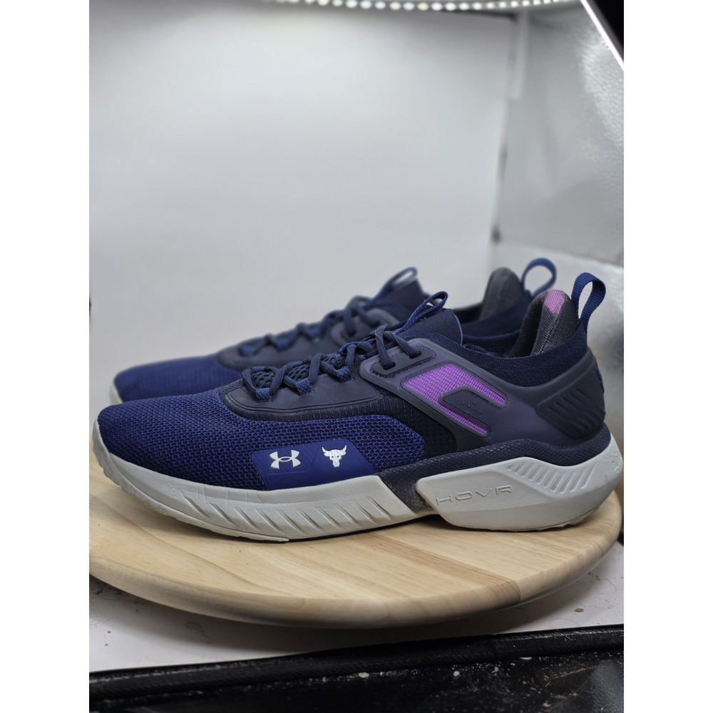 Men's Size 13 -Under Armour Project Rock 5 Blue Athletic Training Shoes Sneakers